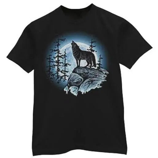 Lone Wolf howling at the Moon T-shirt Made in USA Hoodie, Sweatshirt | UrbanDripWear.com