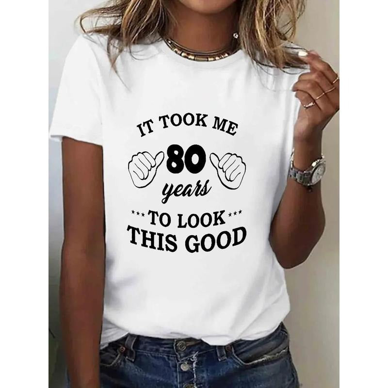 Looks So Good with Printed Patterns. Spring And Summer Round Neck Short Sleeved Women'S T-Shirt, Pure Breathable Casual...