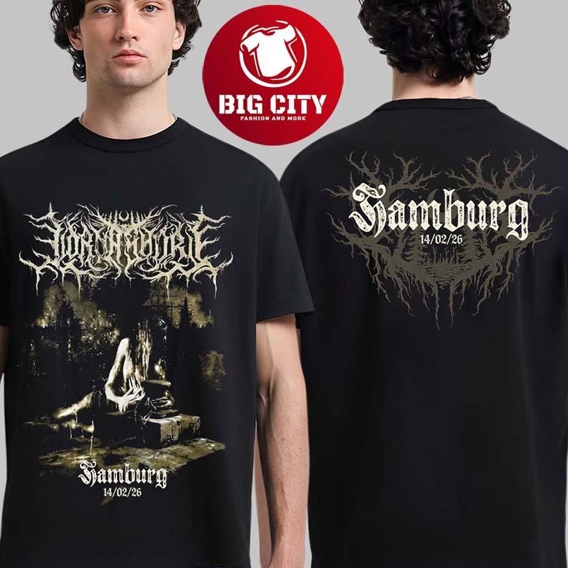 Lorna Shore Hamburg Germany 2026 Pop Up Shop Merch Tee February 14 2026 Exclusive Two Sided Shirt