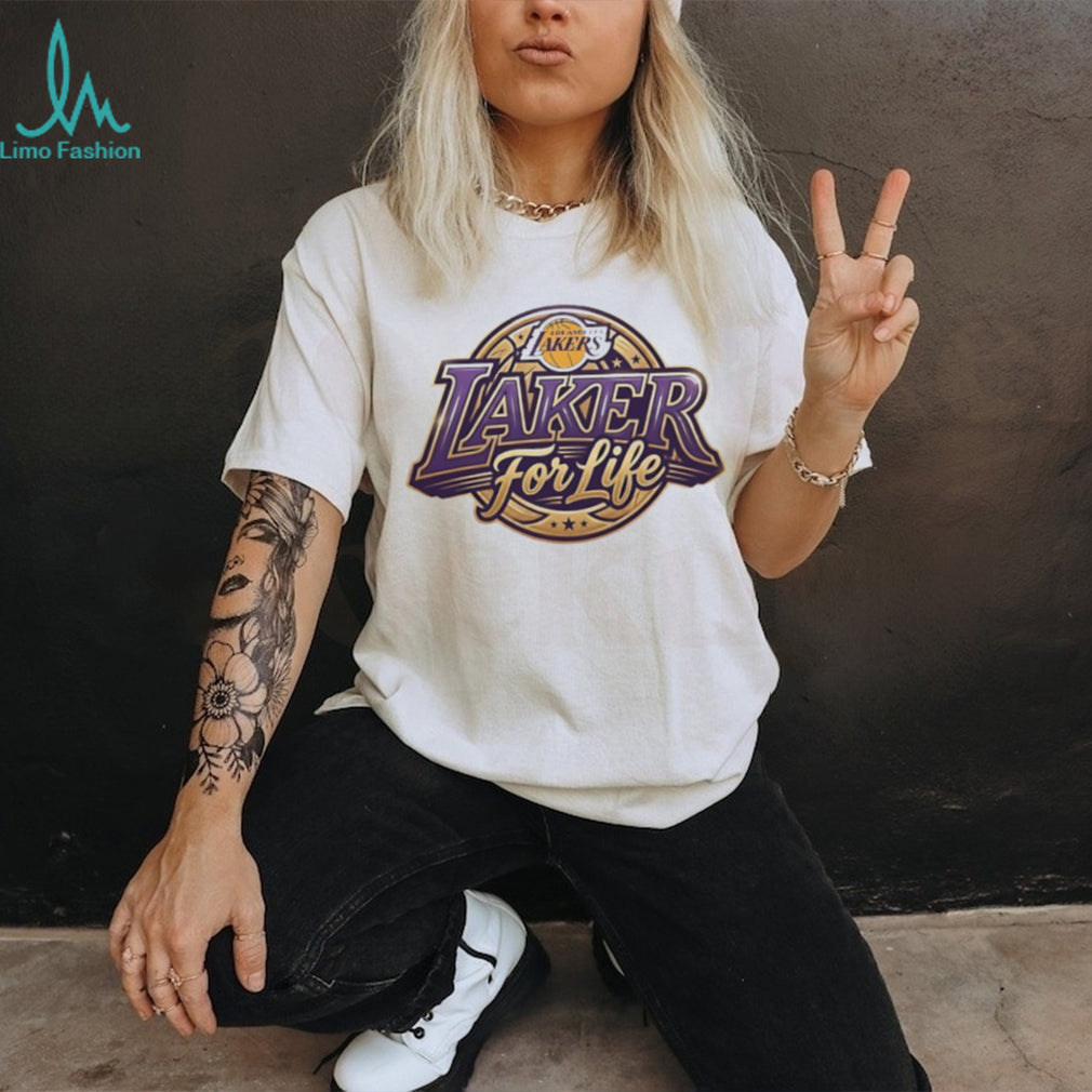Los Angeles Lakers For Life Vintage Logo Basketball Fan T Shirt