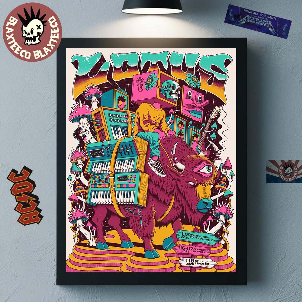 Lotus Colorado Run Shows 2026 Venue Poster In Fort Collins Denver And Aspen From January 15 To 18 2026 Home Decor Poster Canvas