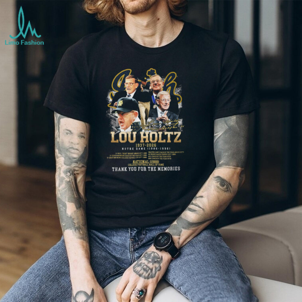 Lou Holtz Notre Dame Legend 1937 2026 Memorial Tribute T Shirt