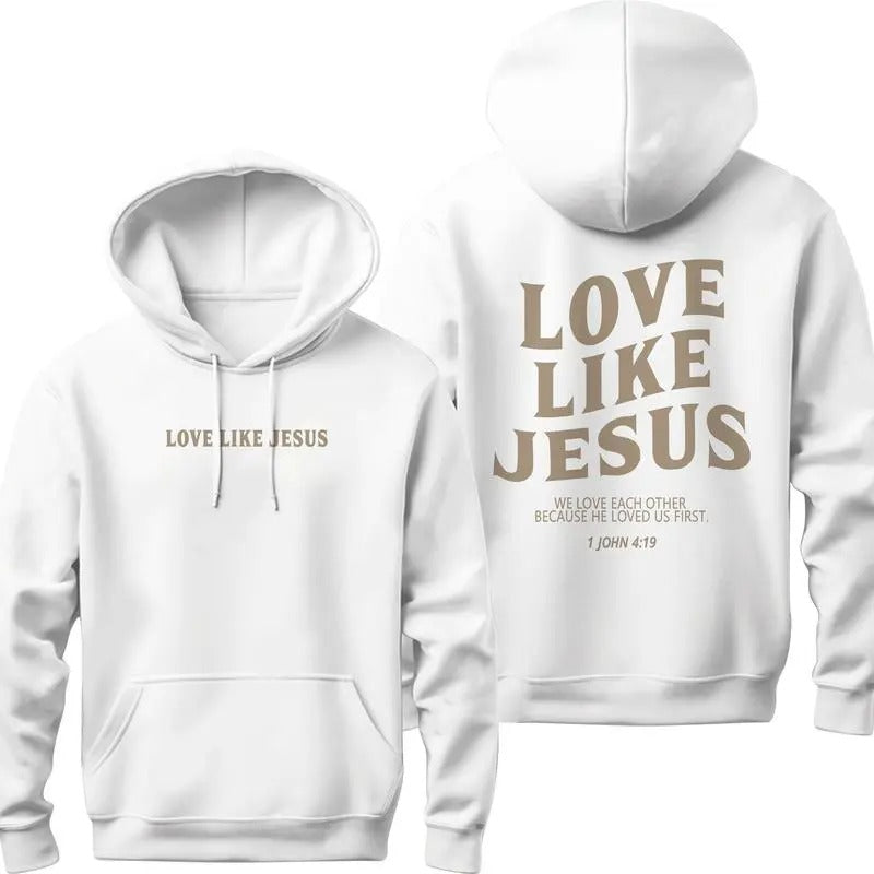 Love Like Jesus Hoodie Christian Hoodie Christian Sweatshirt Jesus Hoodie Trendy Hoodie Bible Verse Shirt Aesthetic...