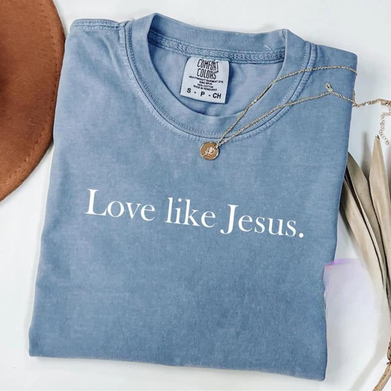 Love Like Jesus Inspirational Shirt | Comfort Colors Christian Apparel for Women | Religious Mom Giftshirt for women...