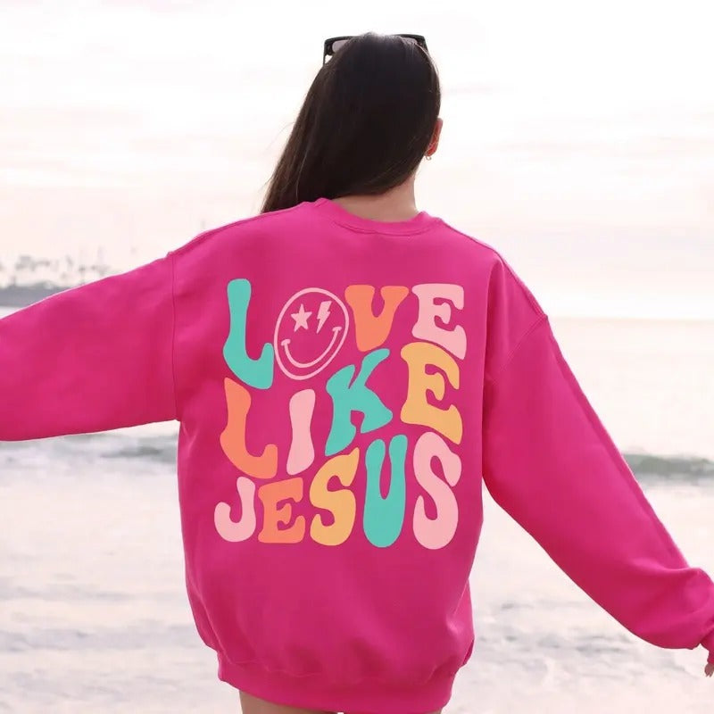 Love Like Jesus Sweatshirt Christian Crewneck, Jesus shirt Hoodie | UrbanDripWear.com