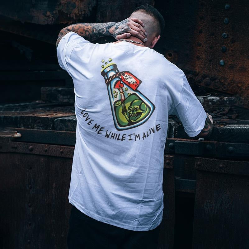 Love Me While I'm Alive SK Printed Men's T-shirt - Naughty Clothes Men Hoodie, Sweatshirt | UrbanDripWear.com