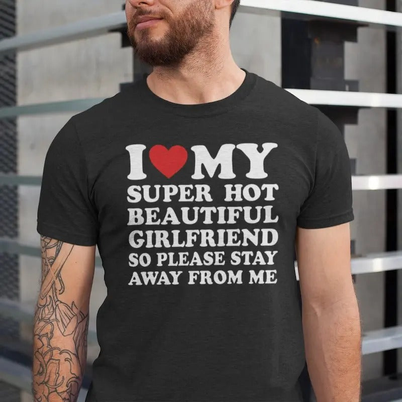Love My Girlfriend Shirt, I Heart My Girlfriend Shirts, Valentine Shirt Cotton Menswear Hoodie, Sweatshirt