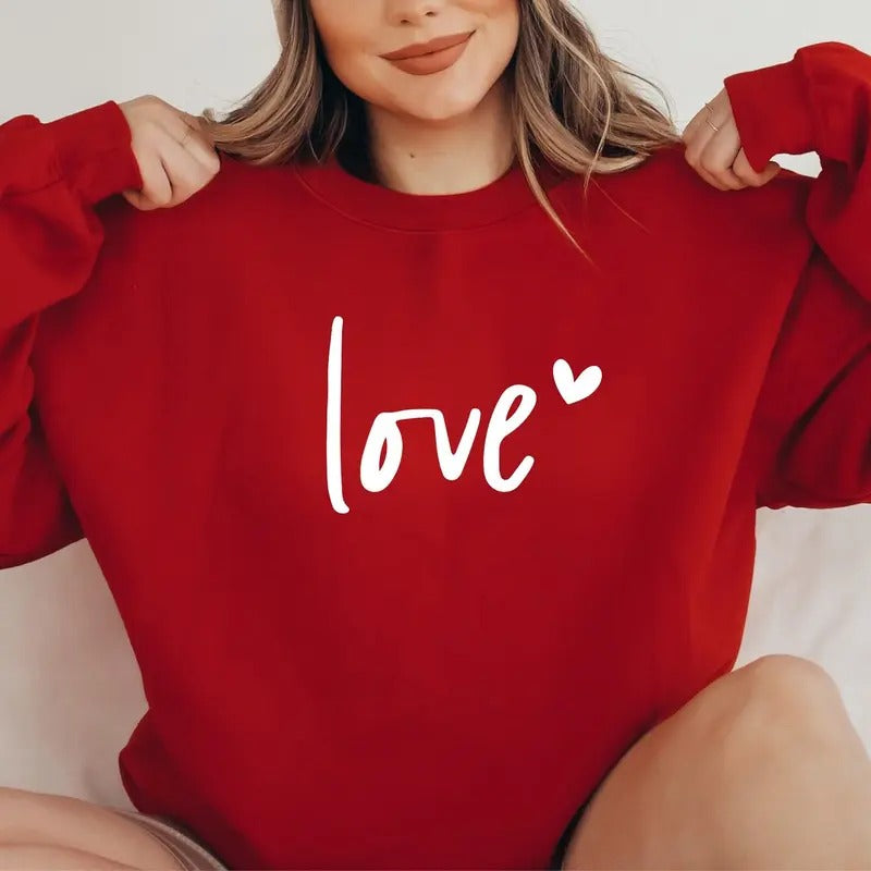 Love Sweatshirt, Valentines Day Sweatshirt, Women's Sweatshirt, Couple Sweatshirt, Gift For Her T-Shirts, Hoodie
