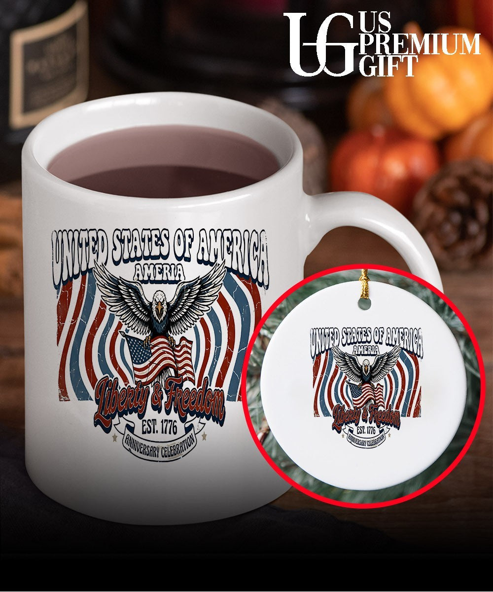 Bald Eagle American Flag United States of America Ameria Liberty & Freedom T-shirt