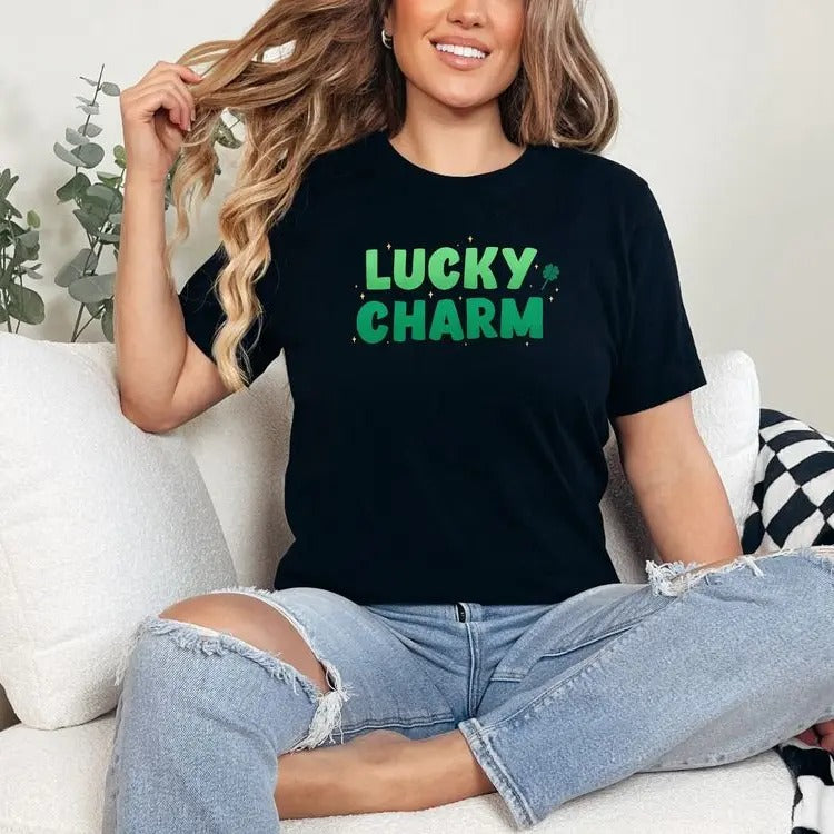 Lucky Charm St Patricks Tshirt, Lucky St Patricks T Shirt, St Paddys Day Party Shirt, Irish Luck St Pattys Parade Tee Day...