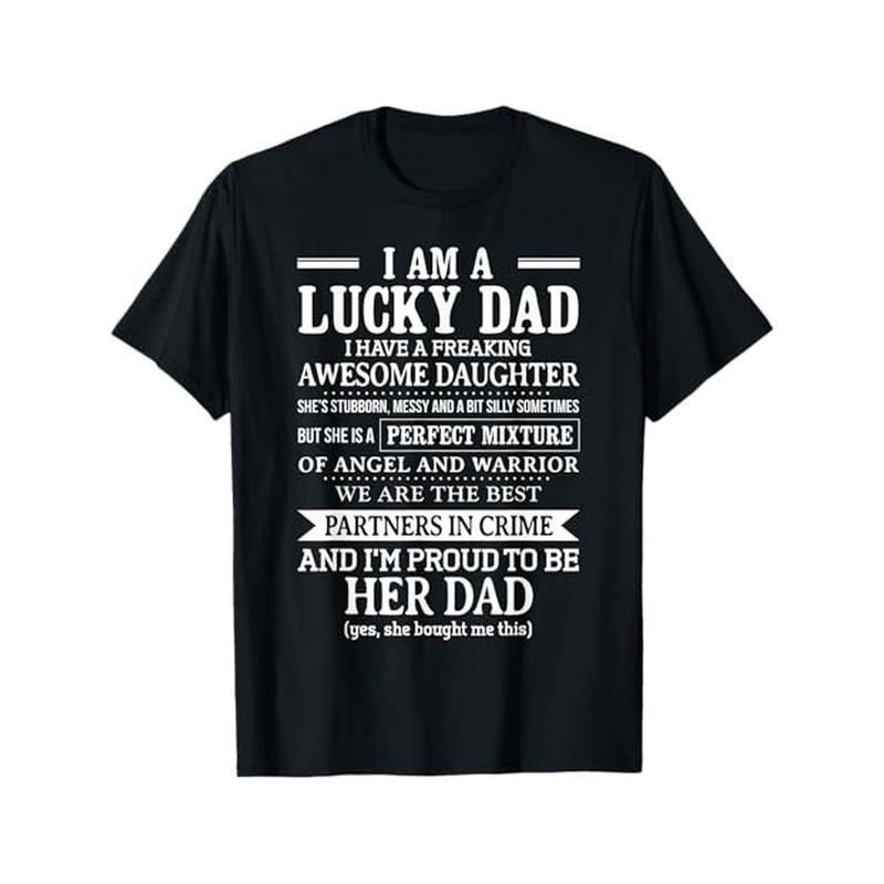 Lucky Dad I Have a Freaking Awesome Daughter Fathers Day T-Shirt made in usa Hoodie, Sweatshirt | UrbanDripWear.com