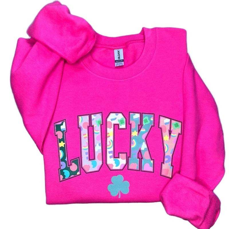 Lucky Sweatshirt, St. Patty’s Charms Crewneck, Lucky Charms Shirt Hoodie | UrbanDripWear.com