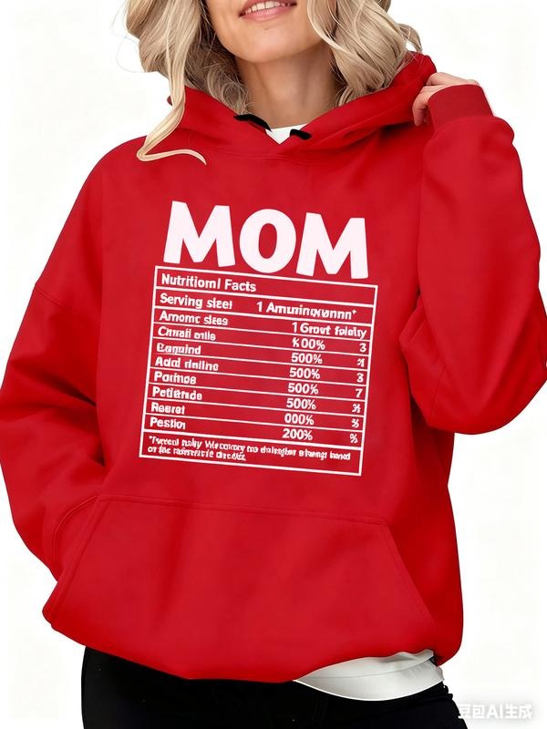 Lucky Women's Hoodie with Hood, Fleece Lined Sweatshirt for Fall & Winter, Loose-Fitting Casual Style with Mom Graphic...