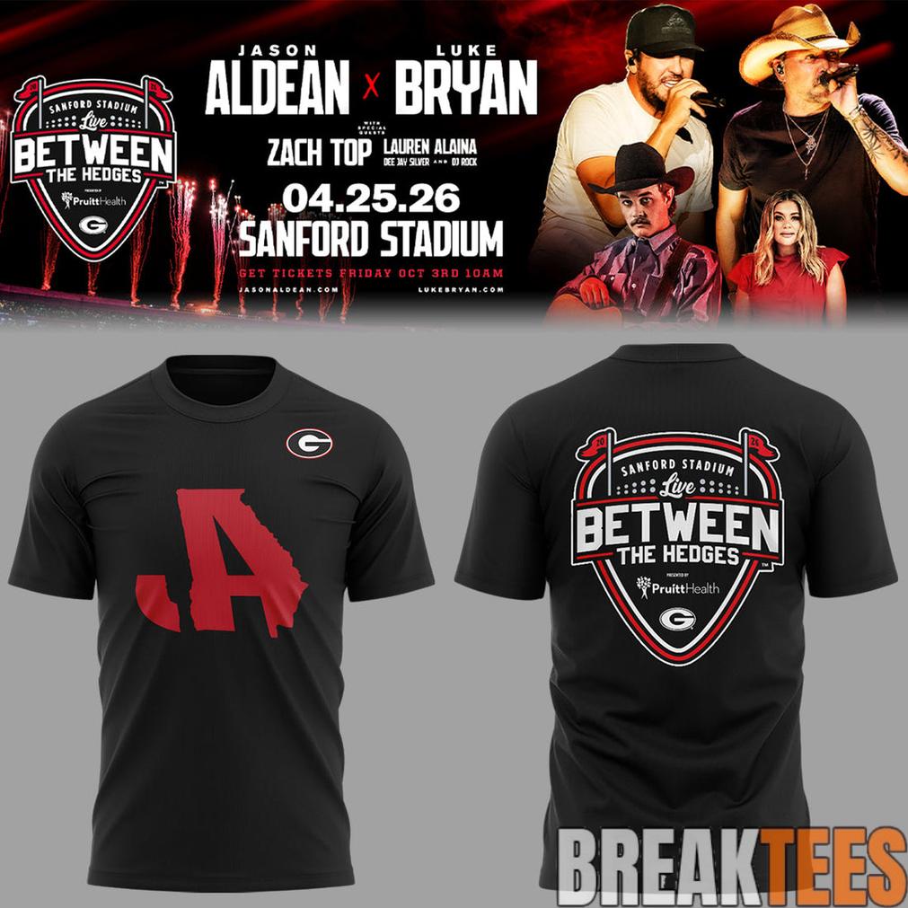 Luke Bryan x Jason Aldean ‘Live Between The Hedges’ Limited Edition T-Shirt