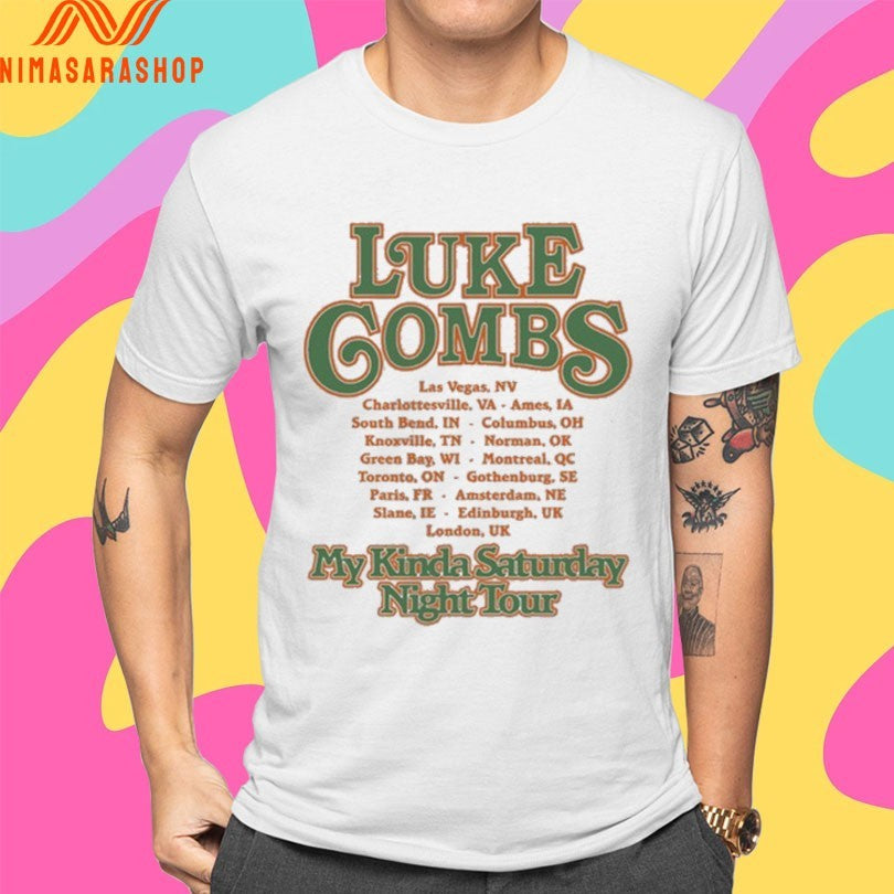 Luke Combs My Kinda Saturday Night Tour 2026 Shirts