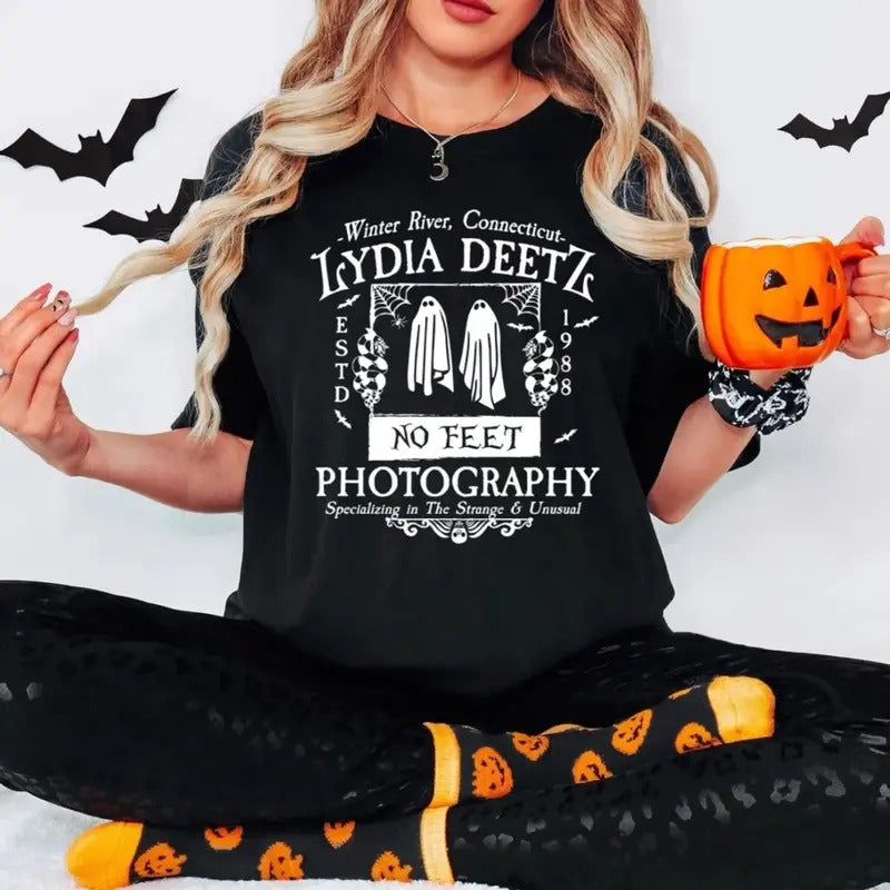 Lydia Deetz Photography Shirt, Halloween Sweatshirt, Adult Halloween Shirt, Horror Shirts Adults Tee, Goth Halloween,...
