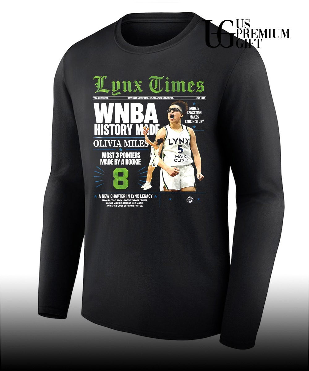 Lynx Times Olivia Miles Minnesota Lynx WNBA History Made 2026 shirt