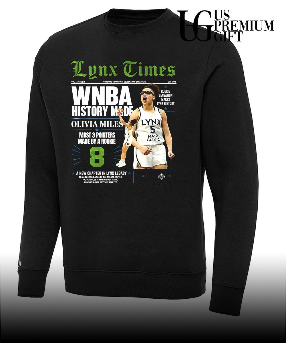 Lynx Times Olivia Miles Minnesota Lynx WNBA History Made 2026 shirt