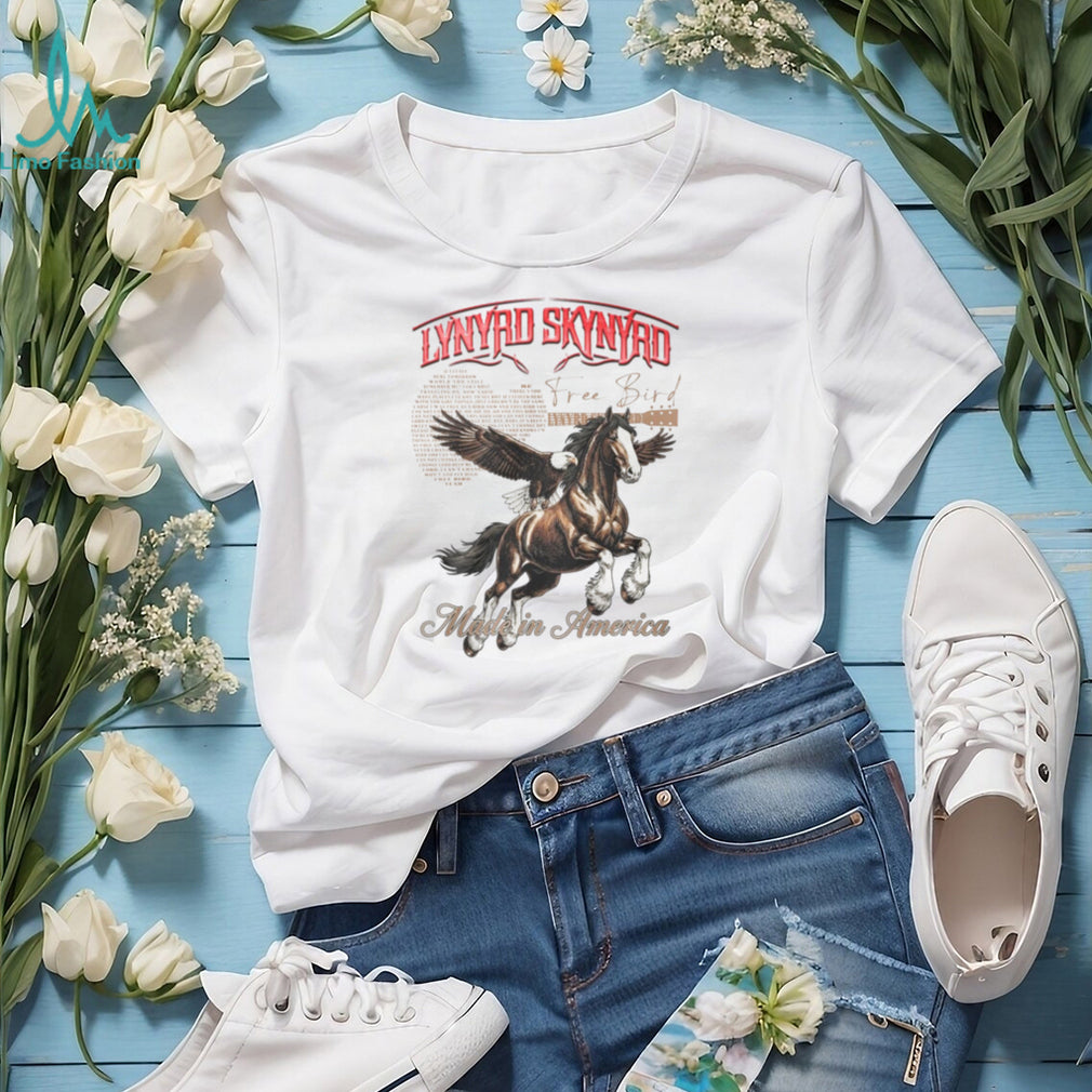 Lynyrd Skynyrd Free Bird Made In America Eagle and Horse Graphic T Shirt