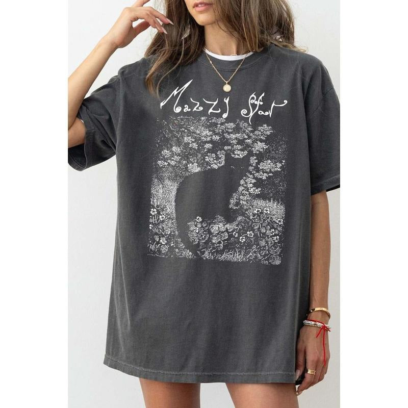 M@zzy St@r Cat Black Tee, Unisex Cotton Shirt Hoodie, Sweatshirt | UrbanDripWear.com