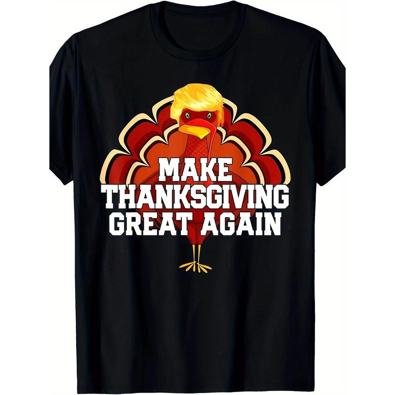 MAKE THANKSGIVING GREAT AGAIN Trump Turkey Funny 2024 Gift T-Shirt- 220g made in usa Hoodie, Sweatshirt | UrbanDripWear.com