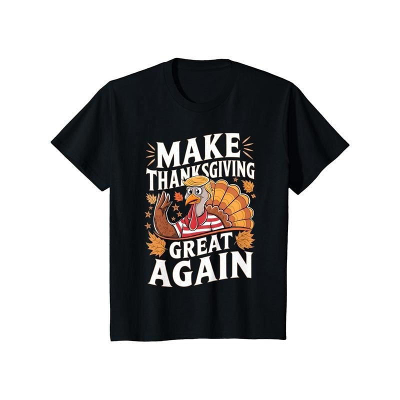 MAKE THANKSGIVING GREAT AGAIN Trump Turkey Funny 2024 T-Shirt made in usa Hoodie, Sweatshirt | UrbanDripWear.com