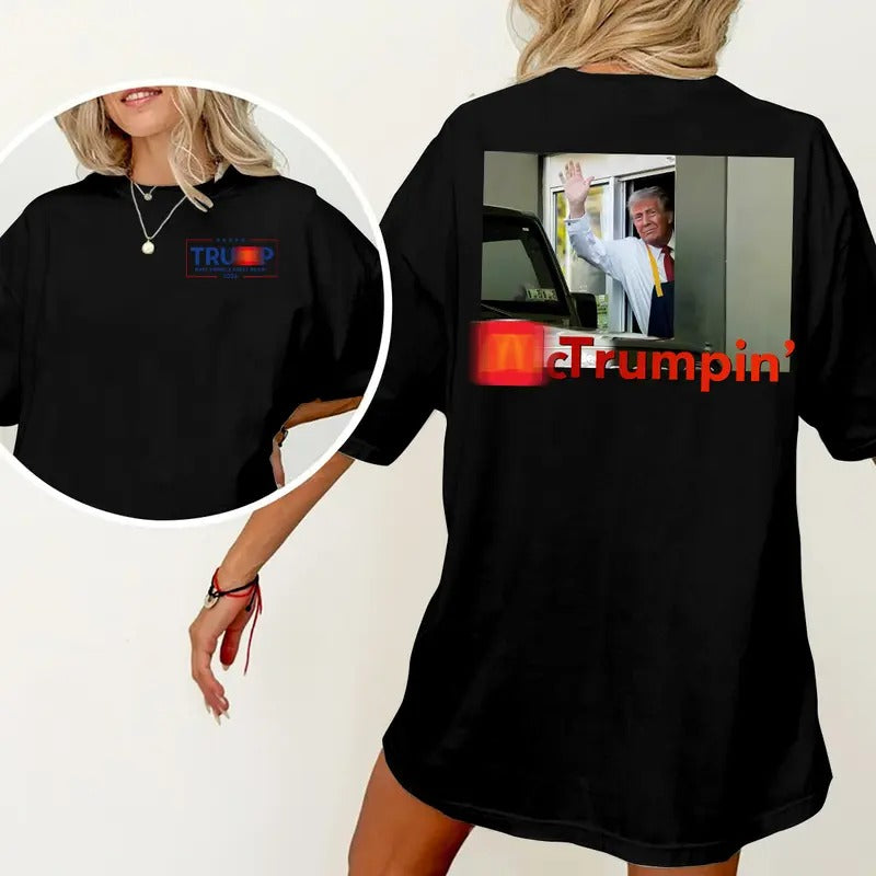MCTrumpin Shirt, MAGAMAC, Trump 2024,  Make America Great Again Shirt Polyester Hoodie, Sweatshirt | UrbanDripWear.com