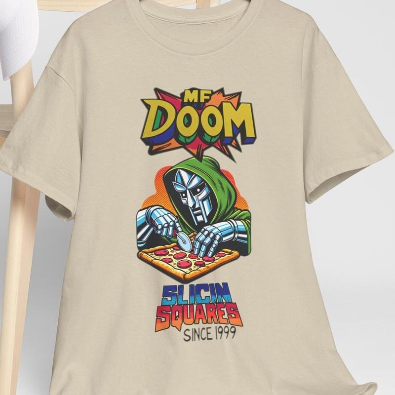 MF DOOM T-Shirt Comic Vintage Style - Hip Hop Icon Graphic Tee -Retro Rapper Shirt