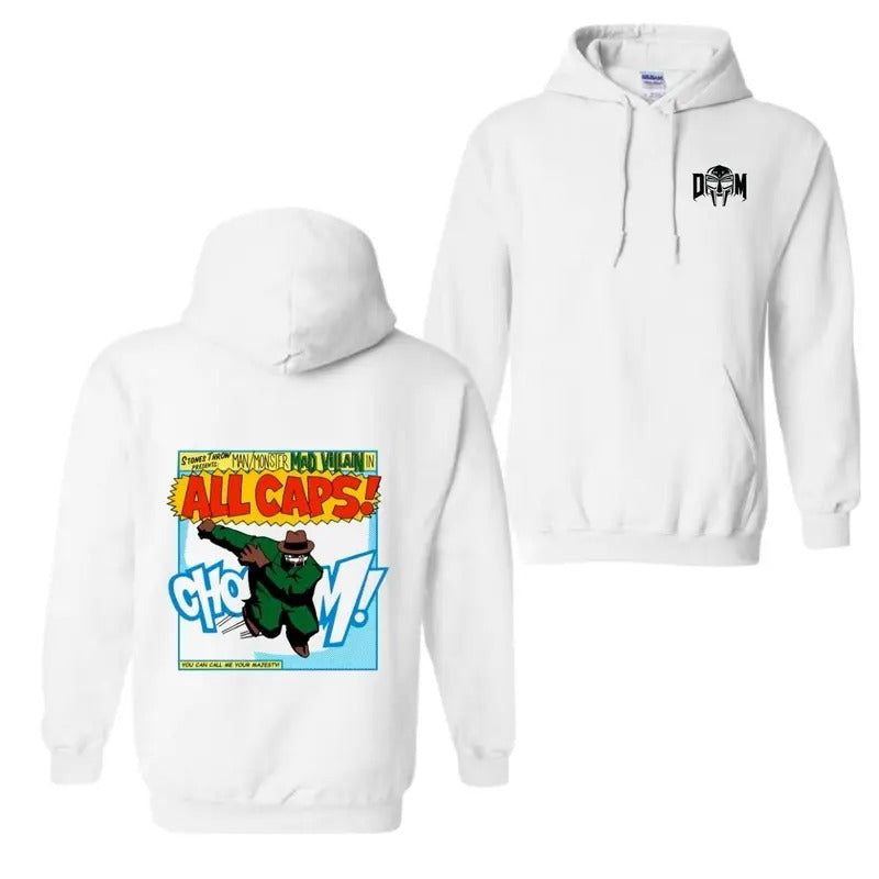 MF Doom Madlib All Caps 2 Sides T-Shirt, For Women, For Men Hoodie, Sweatshirt | UrbanDripWear.com