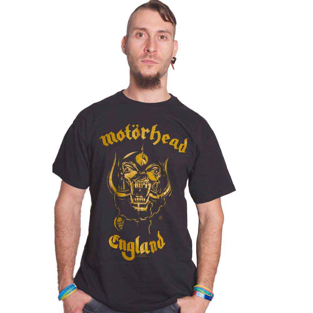 MotÃ¶rhead Unisex T-shirt - England Classic Gold