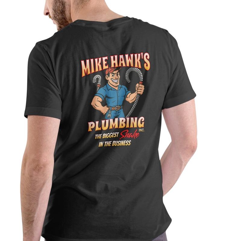 MIKE HAWK'S PLUMBING Funny T Shirt, Unisex Cotton Hoodie, Sweatshirt | UrbanDripWear.com