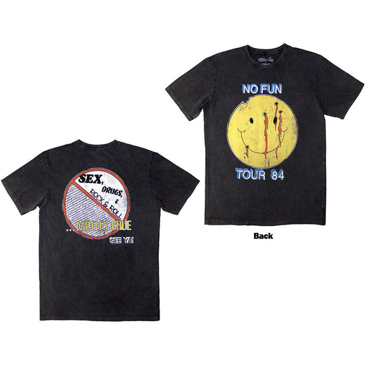 MOTLEY CRUE Stone Wash T-Shirt, No Fun Tour '84