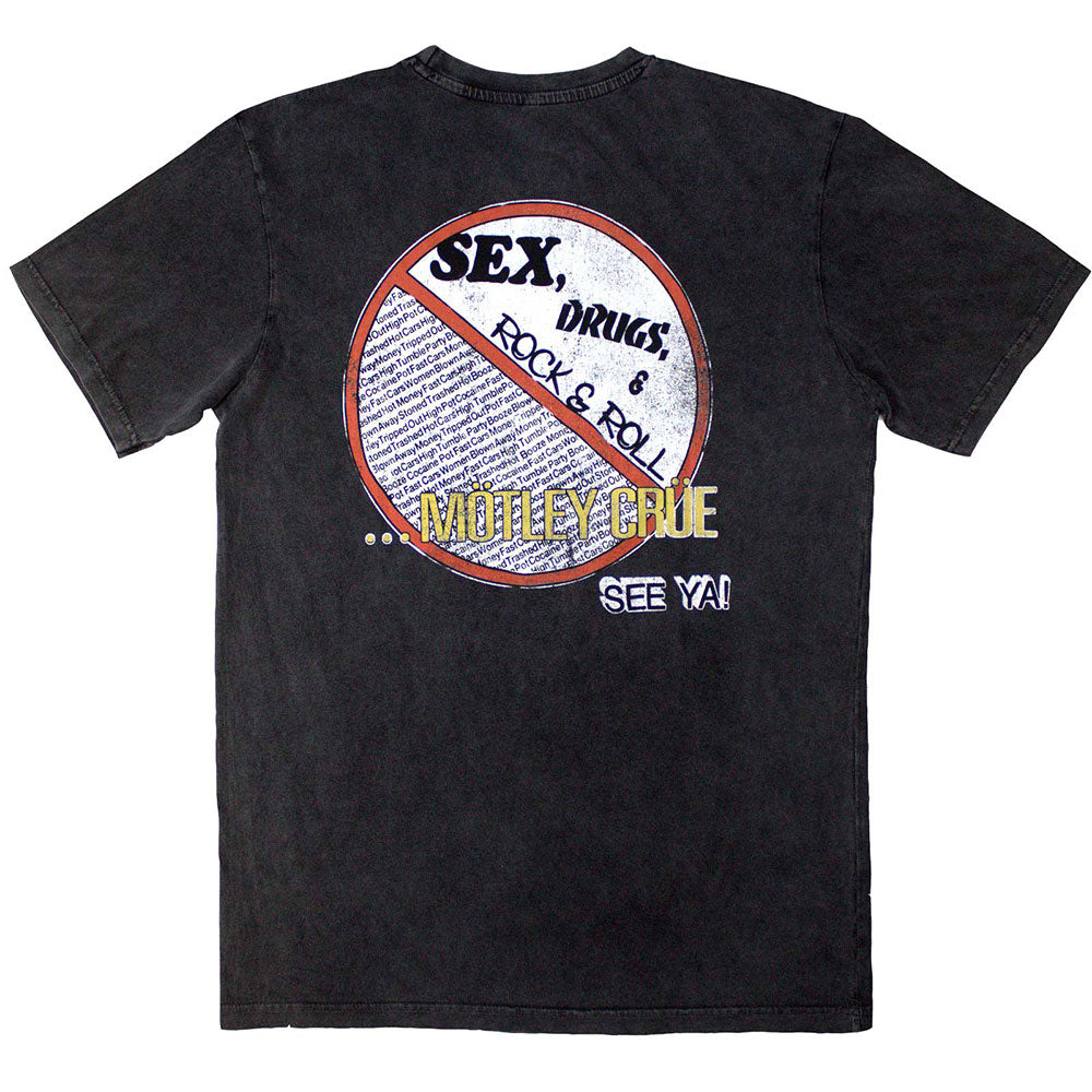 MOTLEY CRUE Stone Wash T-Shirt, No Fun Tour '84