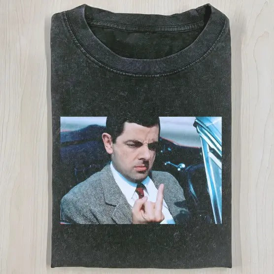 MR. BEAN Middle Finger T-Shirt, Funny Shirt, Unisex T-Shirt, Gift For Men Women Hoodie, Sweatshirt | UrbanDripWear.com