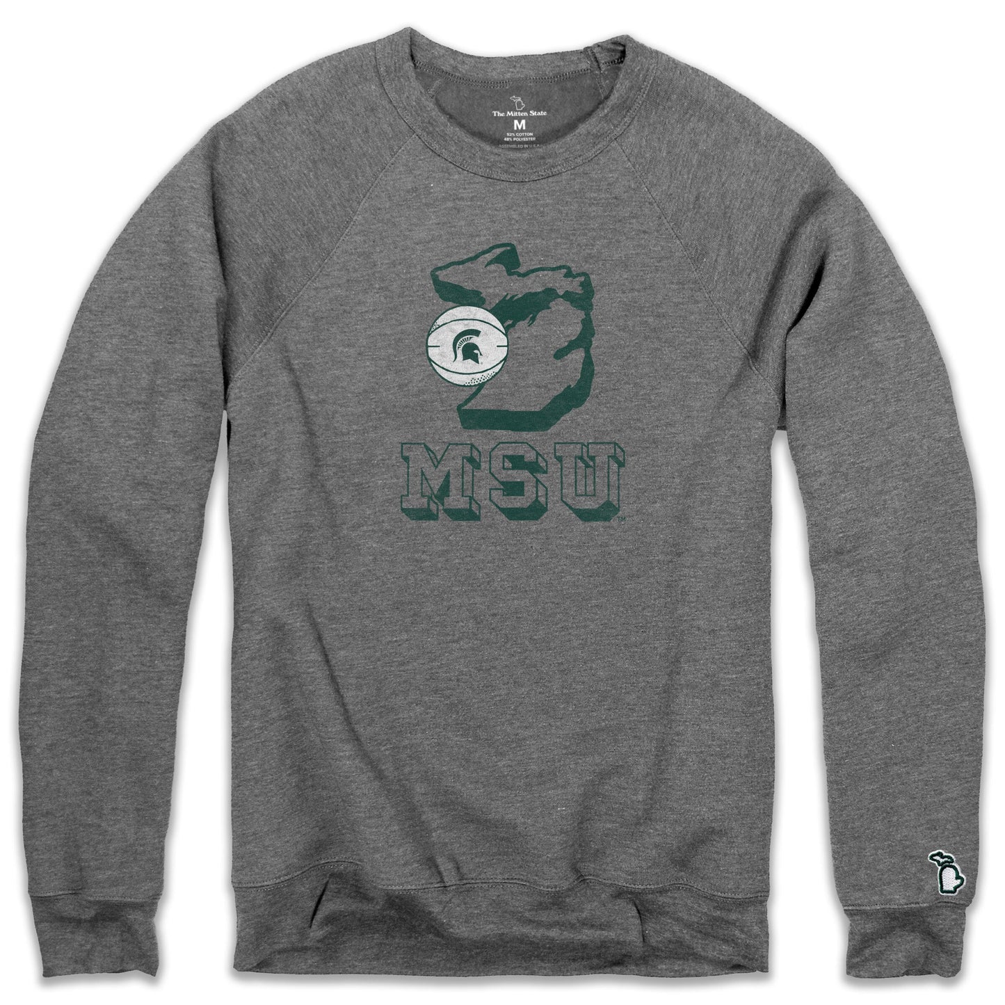 MSU - BASKETBALL STATE FLEECE SWEATSHIRT (UNISEX)