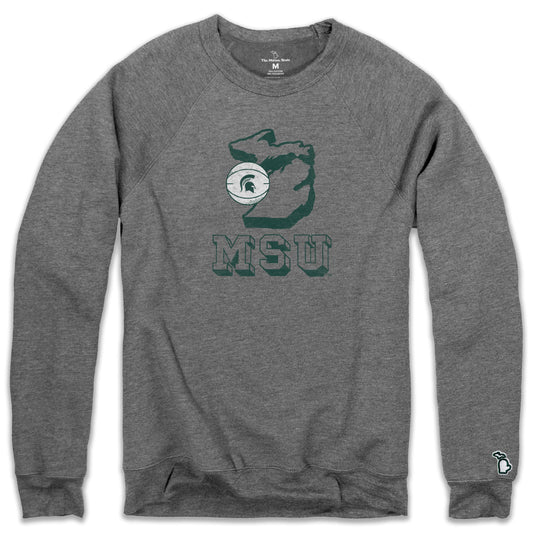 MSU - BASKETBALL STATE FLEECE SWEATSHIRT (UNISEX)