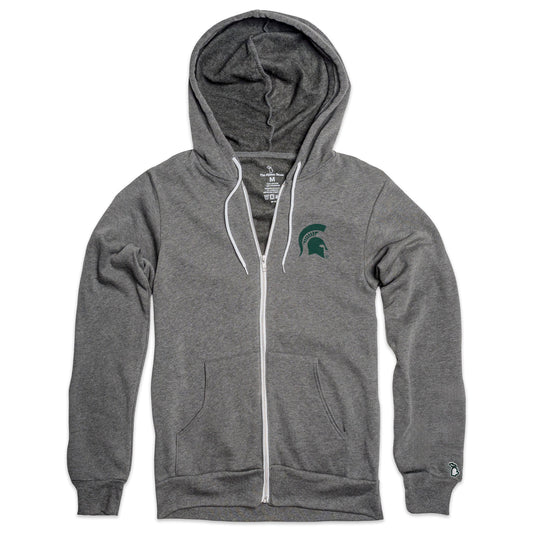 MSU - SPARTAN HELMET ALL SEASON ZIP-UP HOODIE (UNISEX)