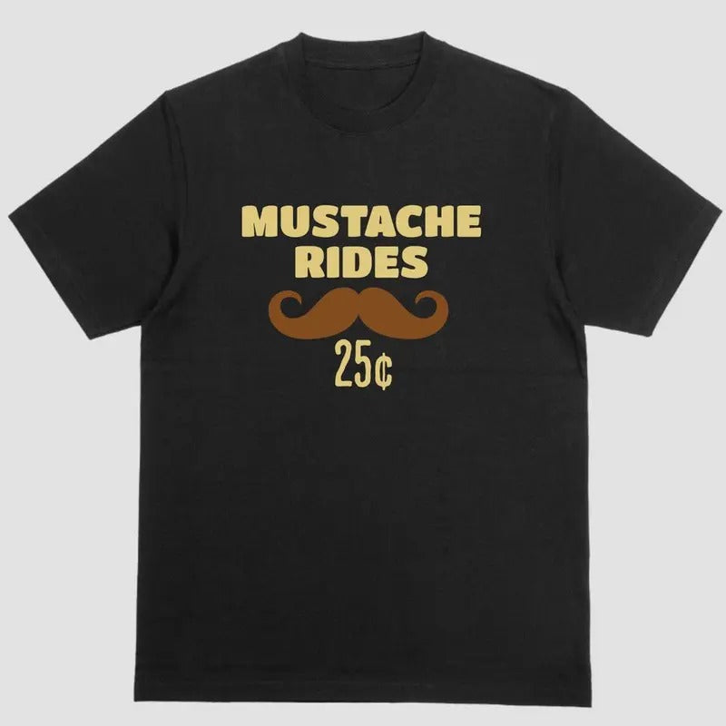 MUSTACHE RIDES, Short sleeved shirt Hoodie, Sweatshirt | UrbanDripWear.com