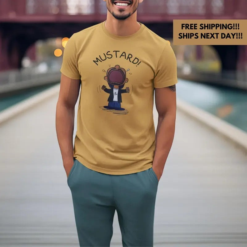 MUSTARD Meme T-Shirt | Viral GNX Album Reference | Unisex Cotton Jersey Tee Hoodie, Sweatshirt | UrbanDripWear.com