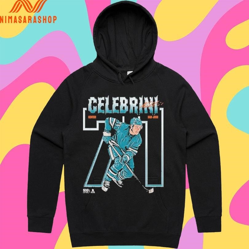 Macklin Celebrini San Jose Number Outline 71 Shirts