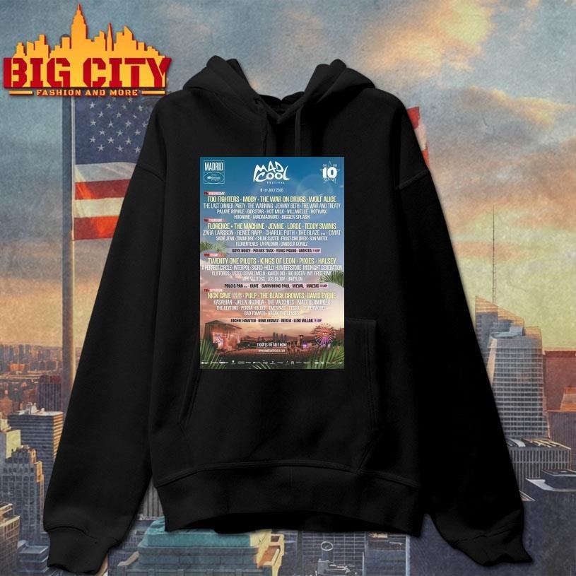 Mad Cool Music Festival On July 8-11 2026 Poster Shirt