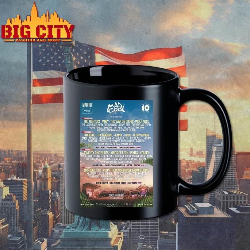 Mad Cool Music Festival On July 8-11 2026 Poster Shirt