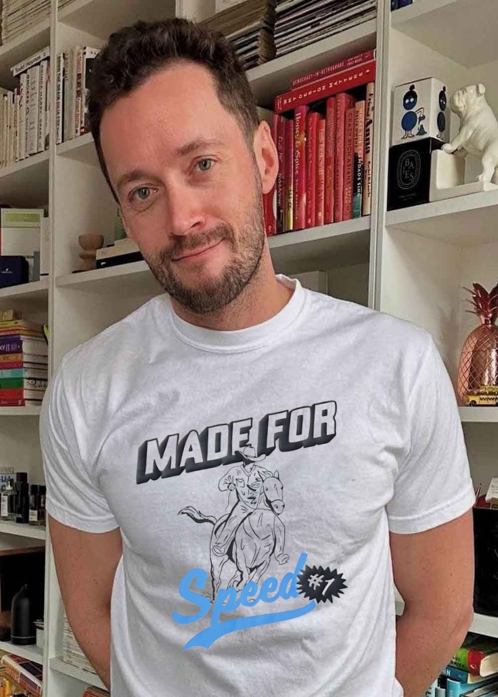 Made for Speed #1 Cowboy Riding Horse T-Shirt
