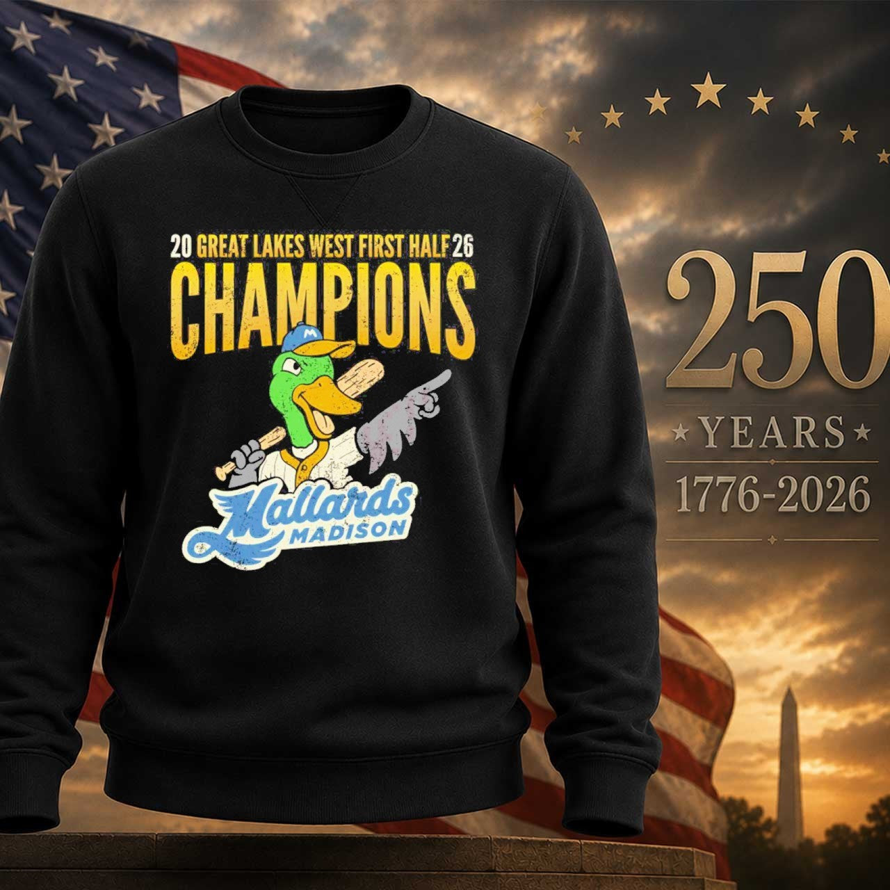 Madison Mallards Great Lakes West First Half Champions Shirt
