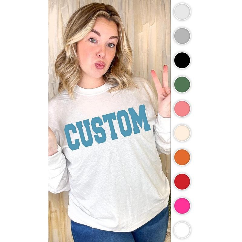 Magic Puff Big Letter Long Sleeve T-Shirt Hoodie, Sweatshirt | UrbanDripWear.com