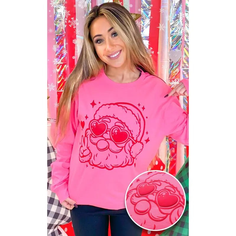 Magic Puff Bubble Gum Christmas Santa Graphic Long Sleeve T-Shirt Hoodie, Sweatshirt | UrbanDripWear.com