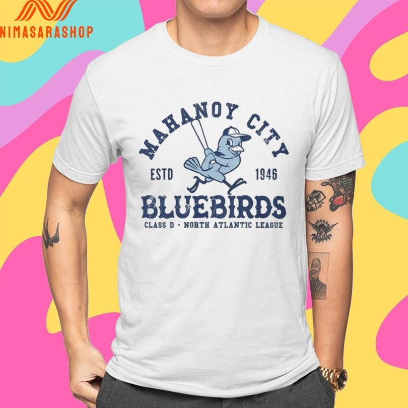 Mahanoy City Bluebirds Class D North Atlantic League Estd 1946 Shirts