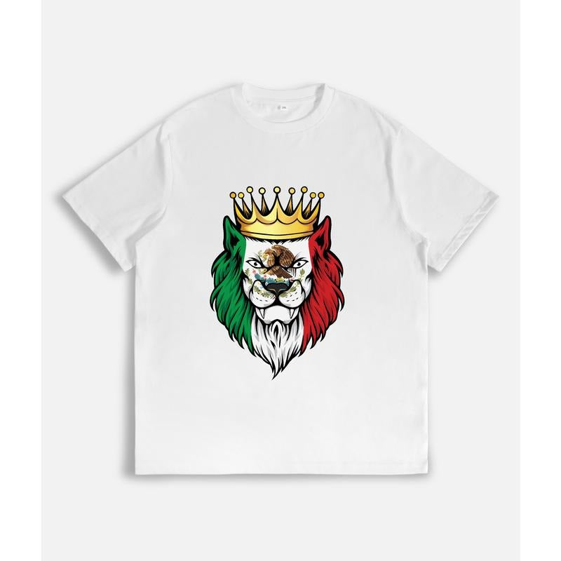 Majestic and Patriotic T - Shirt: Mexican - Inspired Lion Design style 02 Hoodie, Sweatshirt | UrbanDripWear.com