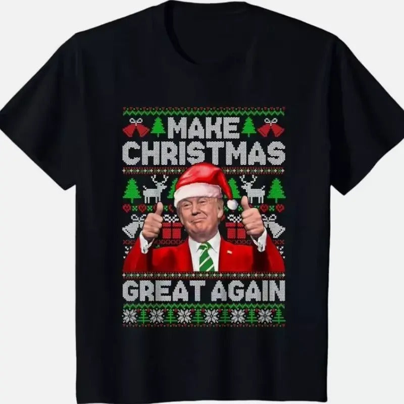 Make Christmas Great Again D. Trump American President T-shirt- unisex t shirt Womenswear Hoodie, Sweatshirt