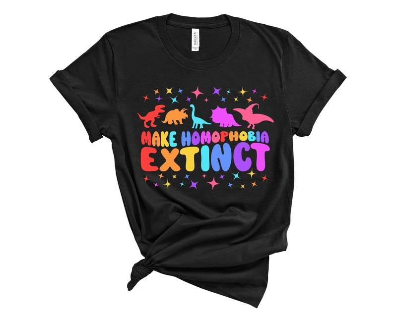 Make Homophobia Extinct Shirt, Homo Pride Ally Shirt, Pride Gift Hoodie, Sweatshirt | UrbanDripWear.com